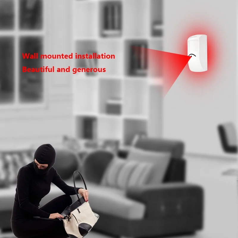 Wired Infrared Intrusion Detectors PIR Motion Detector Pet Immune Home Security