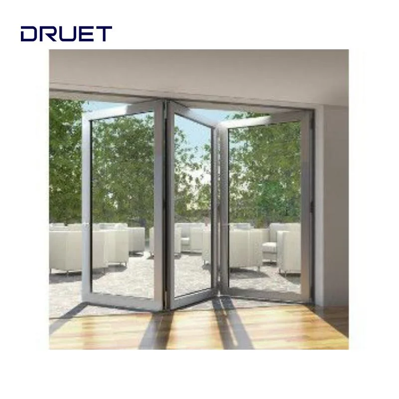 Double Tempered Glazed Aluminum Bi-Folding Doors for Balcony Kitchen