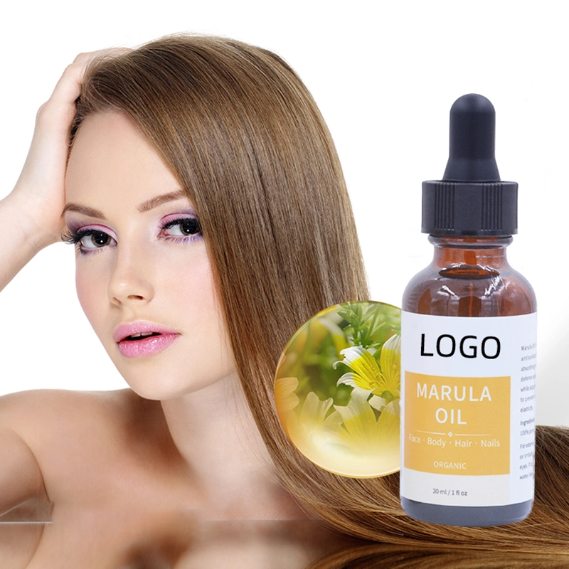 OEM ODM Protección térmica Serum Negro crecimiento del cabello Castor orgánico Aceite de marula