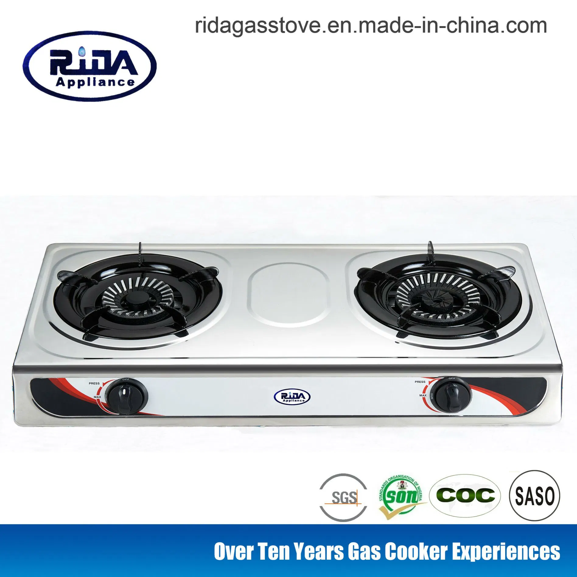 Hot Sale Model Commerial New 2 Burner Gas Cooker Stove