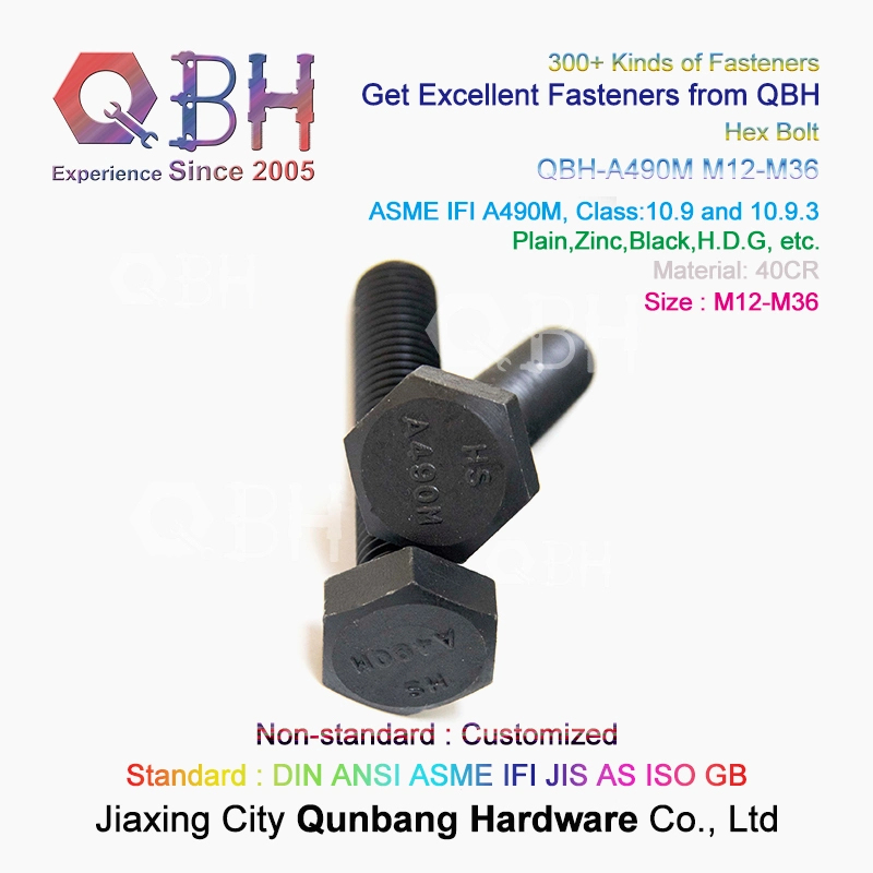 Qbh ASTM F3125 Black Hex Hexagon Hexagonal Heavy Bolt (A490/A490M)