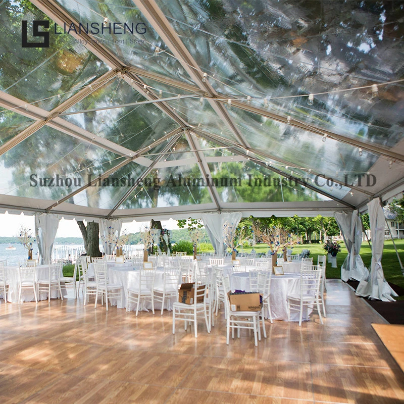 مظلة حدث حفلة زفاف على السطح بيضاء أو شفافة خيمة