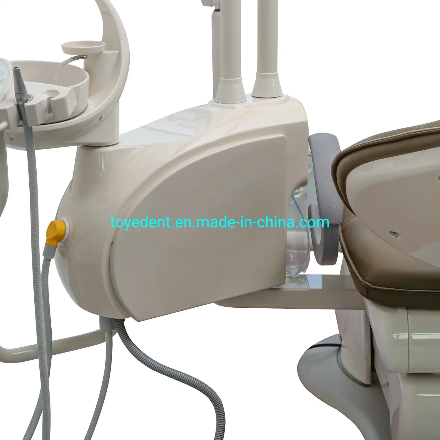 Luxury Design Dental Unit Ultralfabric Upholstery Dental Chair with LED Operation Light