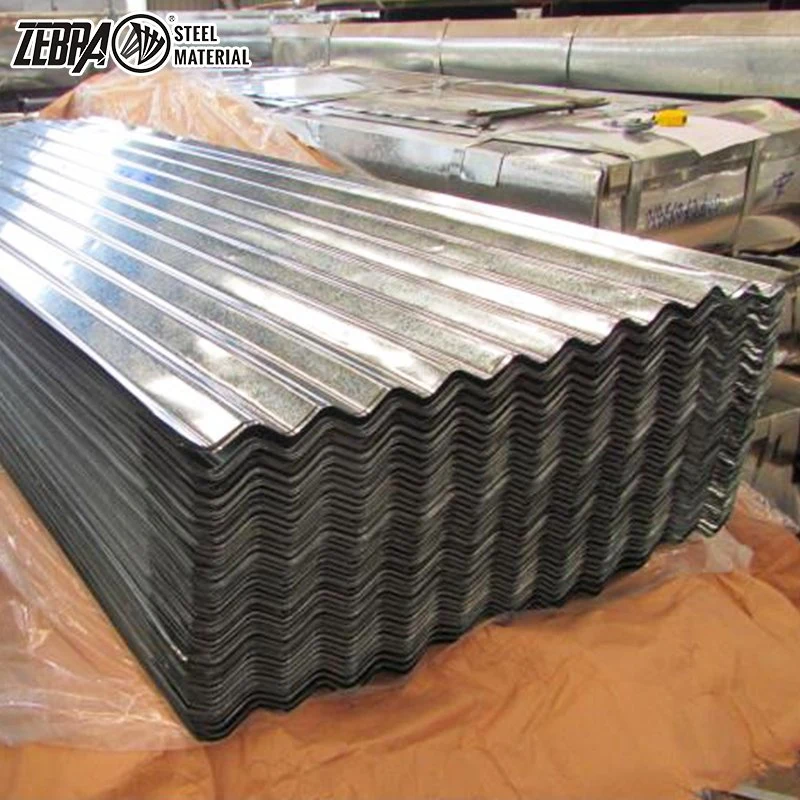 30 / 28 / 26 / 24 Gauge Corrugated Steel Plate Gi Wave Metal Tile China Made for American Market