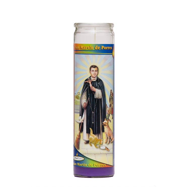 Custom 7 Tag Glas Jesus Gebet Votive religiöse Kerzen mit Eigenmarke