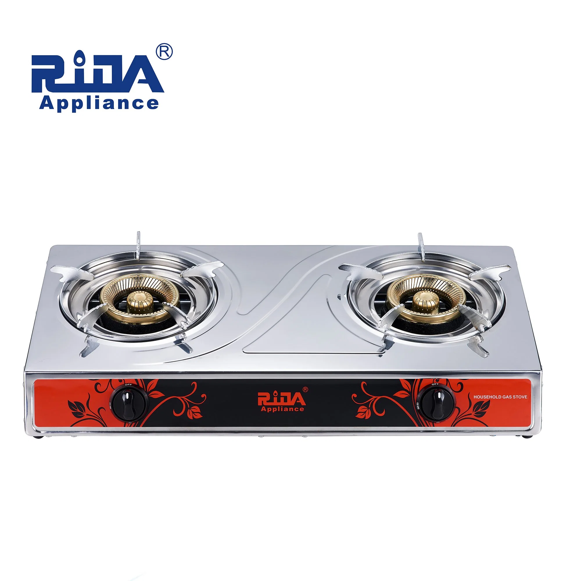 Allumage automatique commerciale chinoise Double moulage de fonte Tabletop cuisinière à gaz