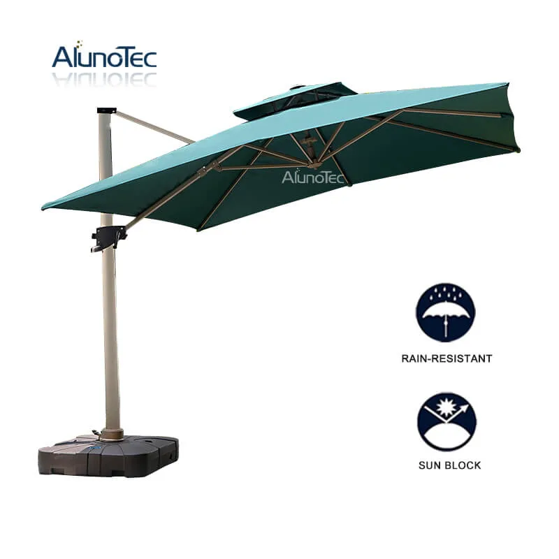 Factory Price Waterproof Movable Rotatable Durable Canopy Polyester Gazebo Balcony Offset Umbrella