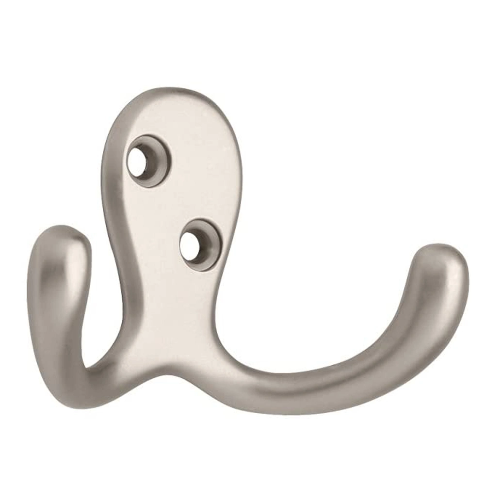 Double Prong Handtuchhaken, Robe Hook Matte Nickel Handtuchhalter für Badezimmer, Bad-Accessoires