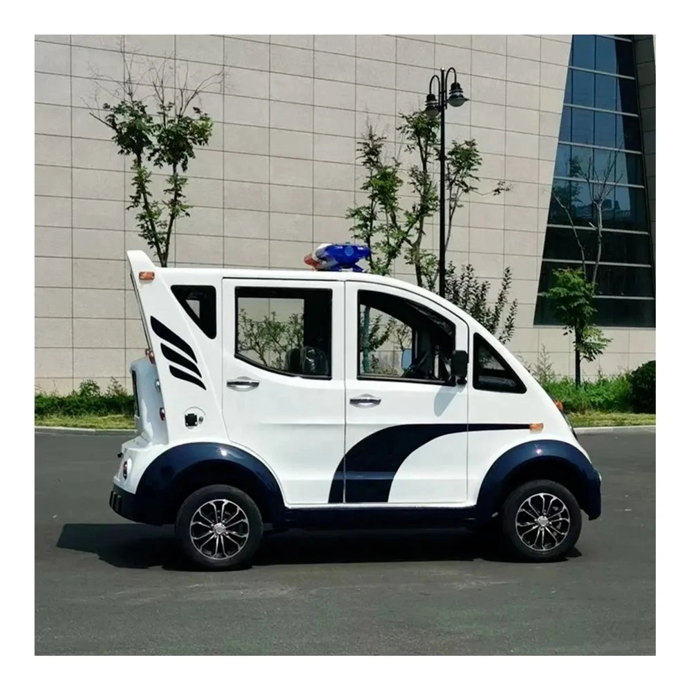 Double-Row Seat Electric Patrol Pickup Truck Semi-Enclosed Four-Wheel Cargo Bucket Patrol Cars