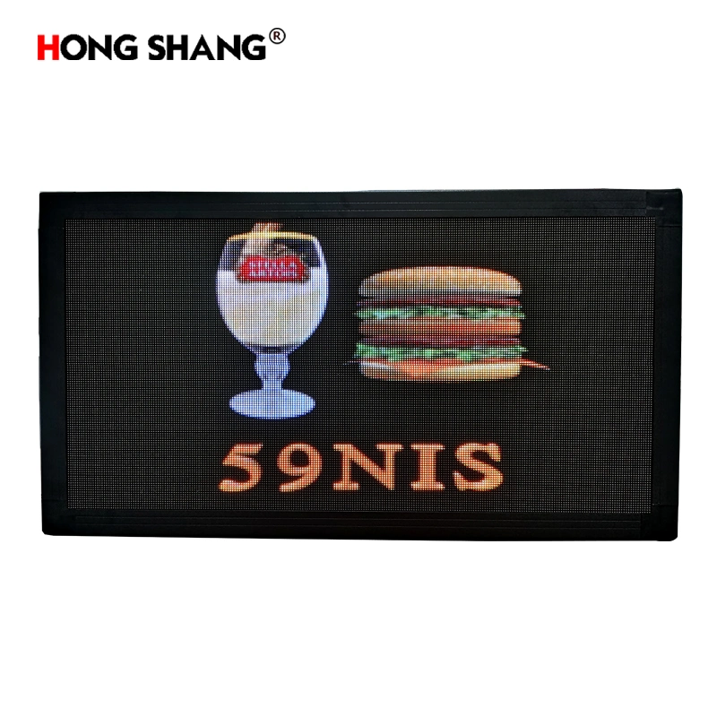 The LED Letter Advertisement Screen on The Indoor Two-Sided Small TV Video Wall Displays Information Billboards