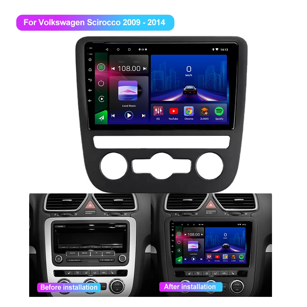 Jmance para a Volkswagen Scirocco 2009 - 2014 Rádio leitor de vídeo multimédia áudio estéreo de navegação GPS 9 Lnch Android