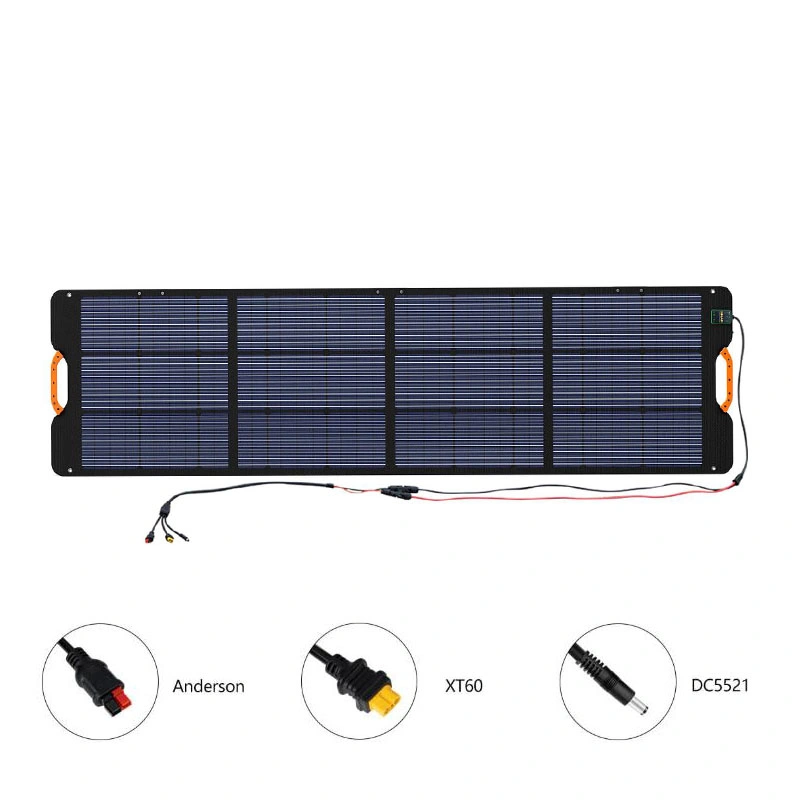 Portátil plegable Fossibot Monocrystalling Silicons IP67 Resistente al agua 200W panel solar con 3 en 1 Cable conector Mc4