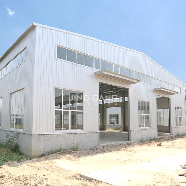 Steel Prefabricated Plant Structure Industrial Factory Workshop with H Section Sandwich Panel