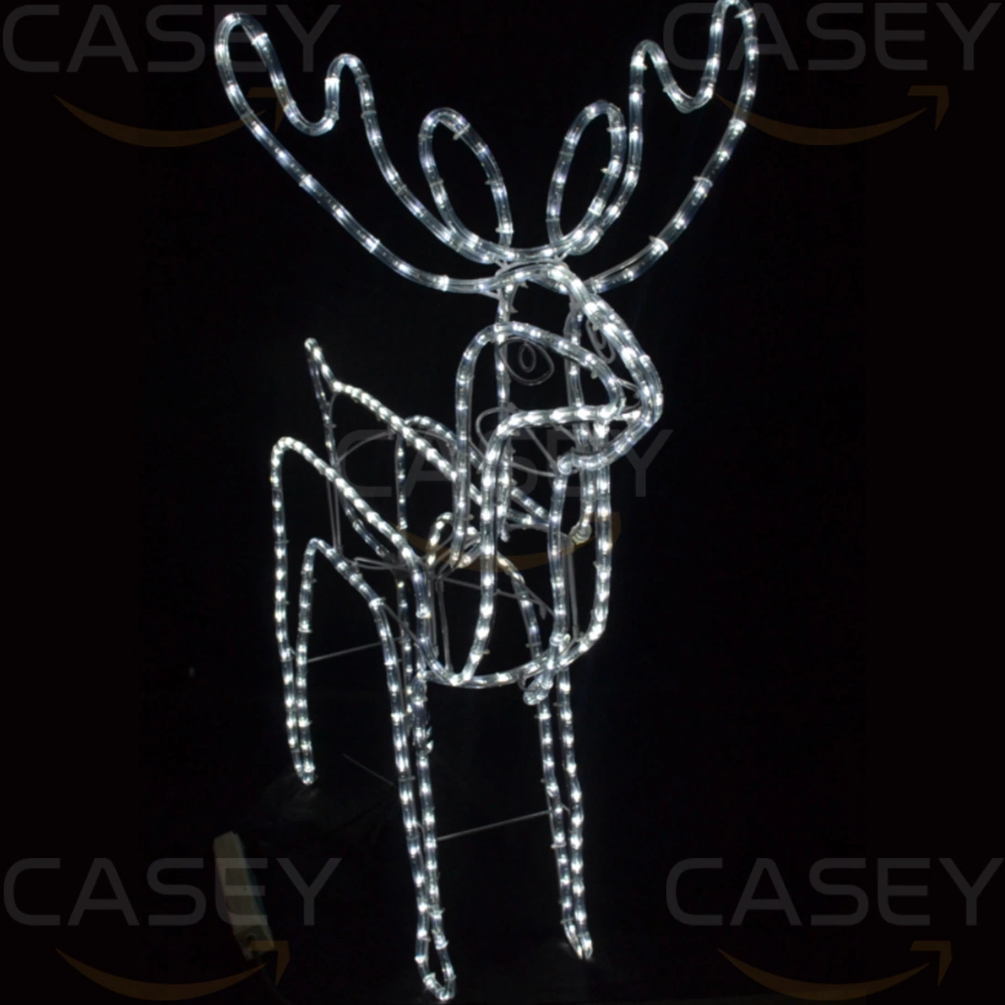Large Lighte Deer Family Set Outdoor Christmas Decoration with LED Lights Gold Twinkling Holiday Ornaments Yard Decor for Home Lawn and Front Yard