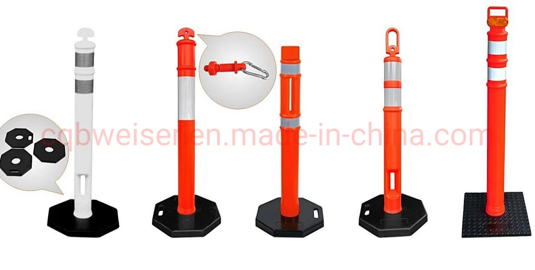 High Reflective T-Top flexible Road Delineator Heavy Duty Warning Bollard