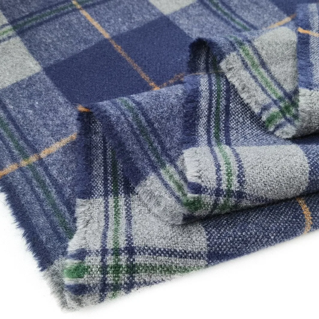 Factory Directly Sell Woolen Brush Flannel Fabric Polyester for Winter Overcoat