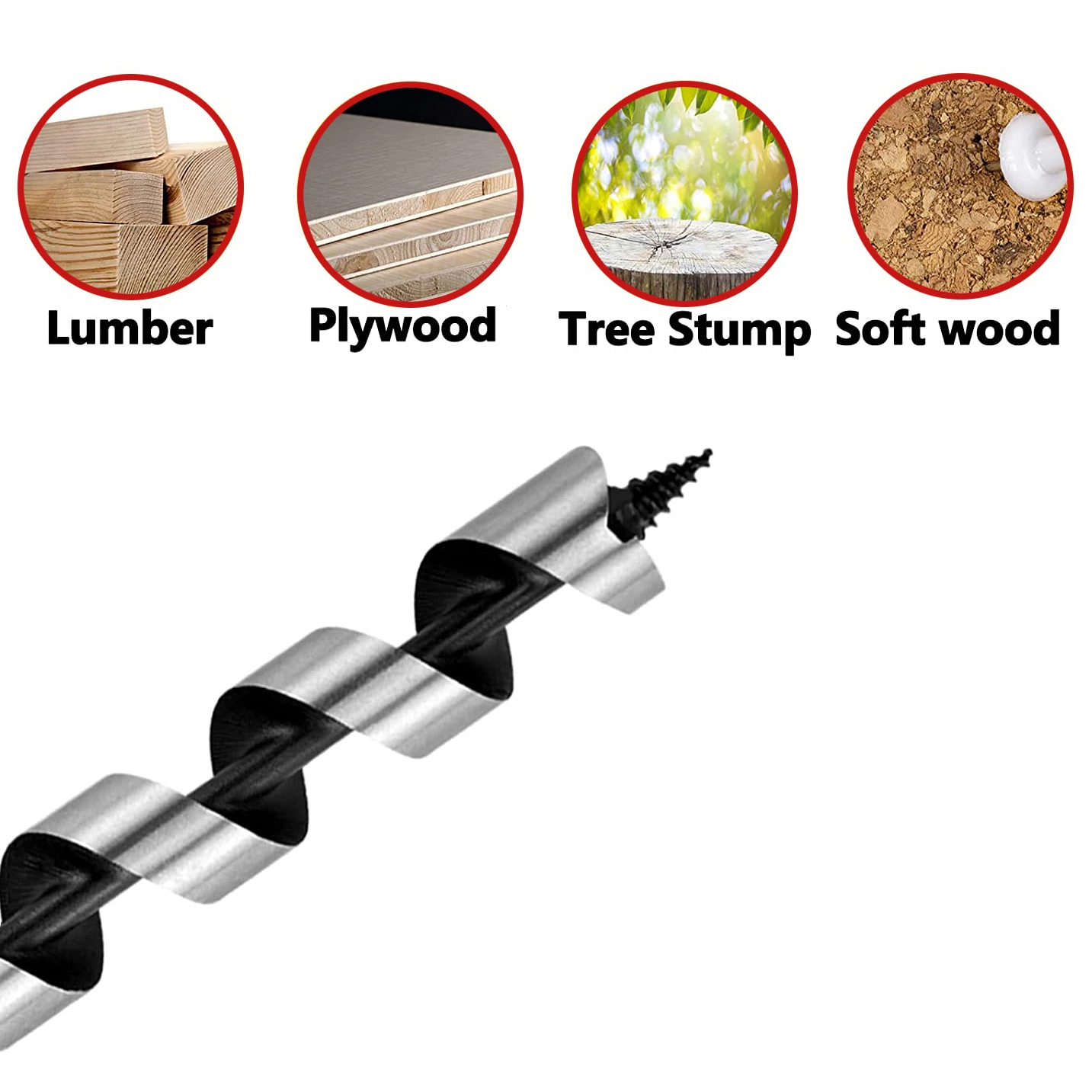 Camping perforar madera Mano Bolsillo Utilice brocas del sinfín de herramientas de venta al por mayor conjunto de bits