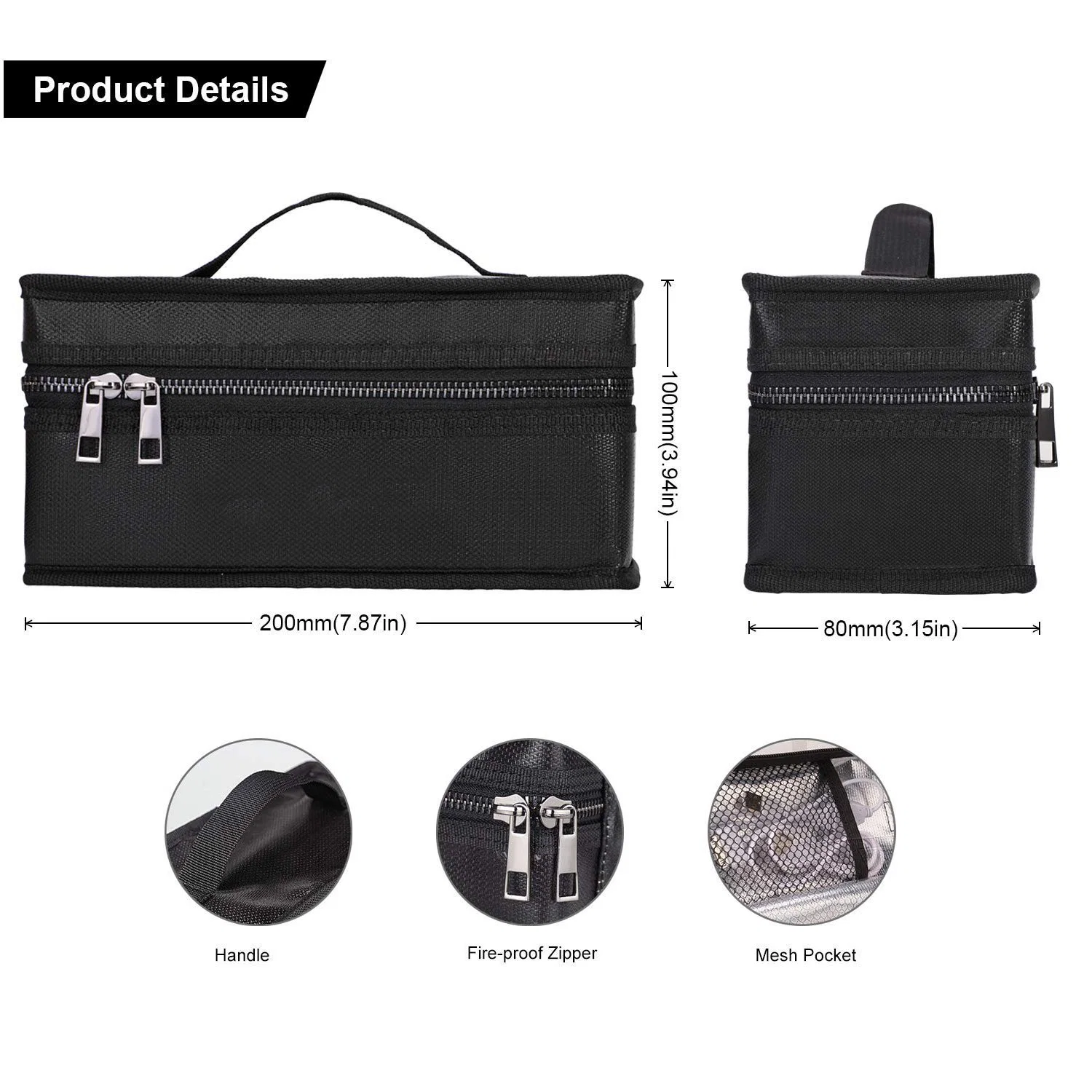 Lipo Battery Safe Bag Fireproof Explosion-Proof RC Charger Storage Carry Case