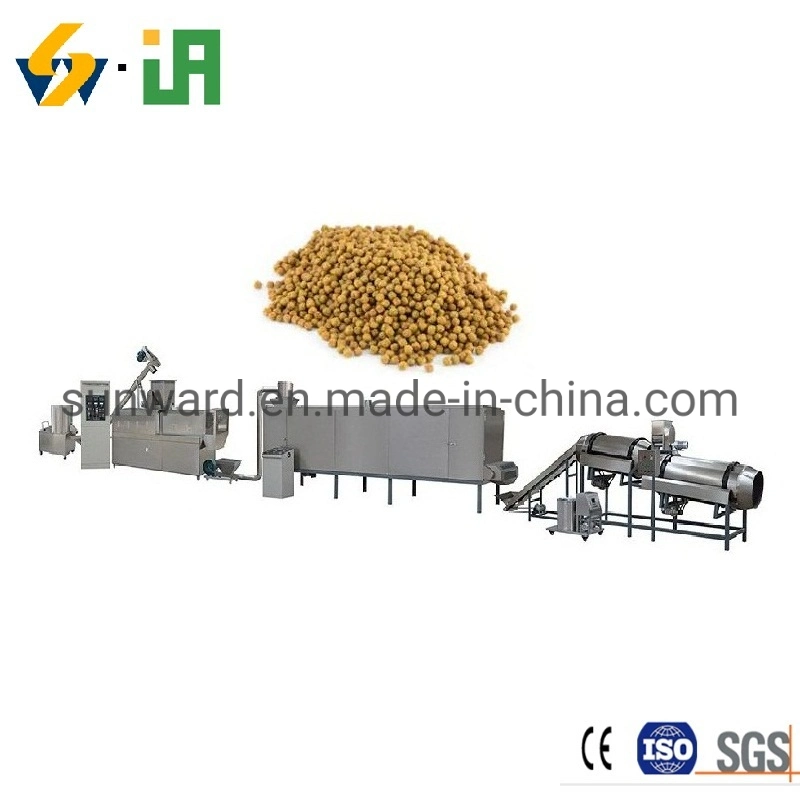 Double-Screw Tilapia Fish Farm Fish Feed Pellets Floating Freshwater Fish Food Plant Extrusion Line Equipment Extruder Dryer and Coating Machine