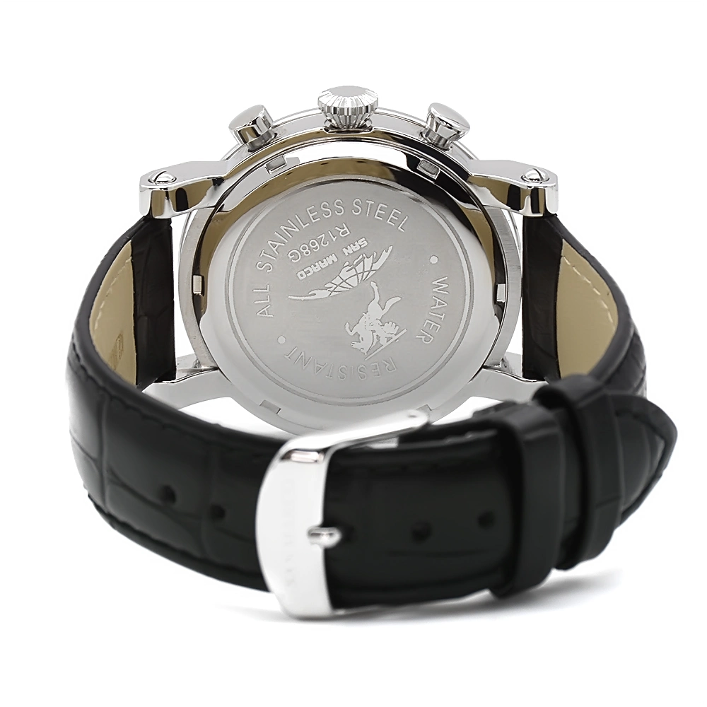 Classic Gift Stainless Steel Genuine Leather Special Hands Wrist Quartz Metal Watch