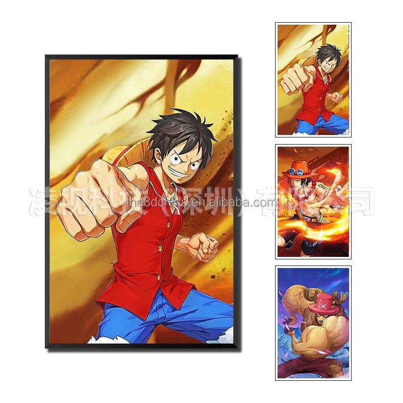 Affiche 3D Anime lenticulaire affiche 3D Picture change One Piece