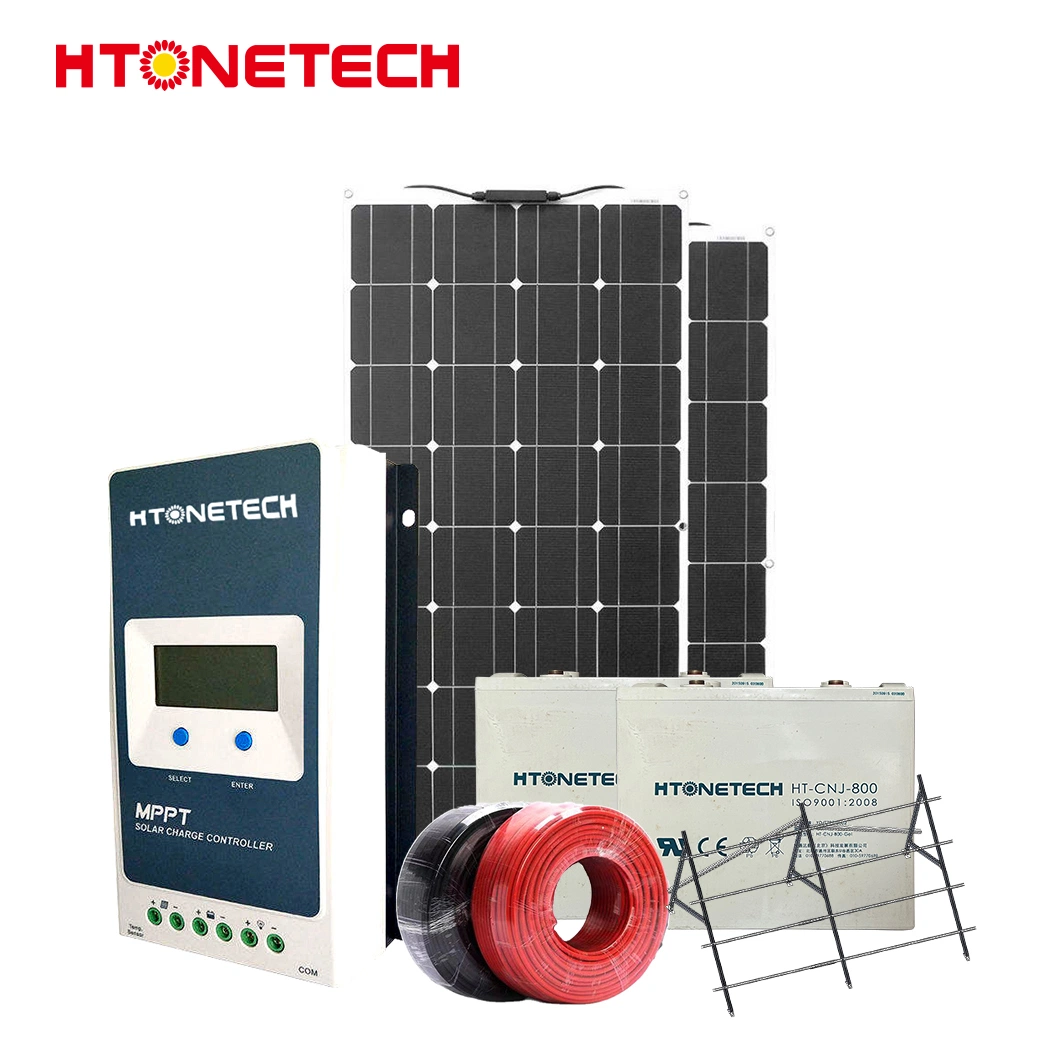 Htonetech 2 kW sistema Solar 48 Volts Off Grid Kits Fábrica China 500 W 800 W 1000 W 1500 W 2023 W 10kw Energia Solar Sistema com estufa Solar Panel