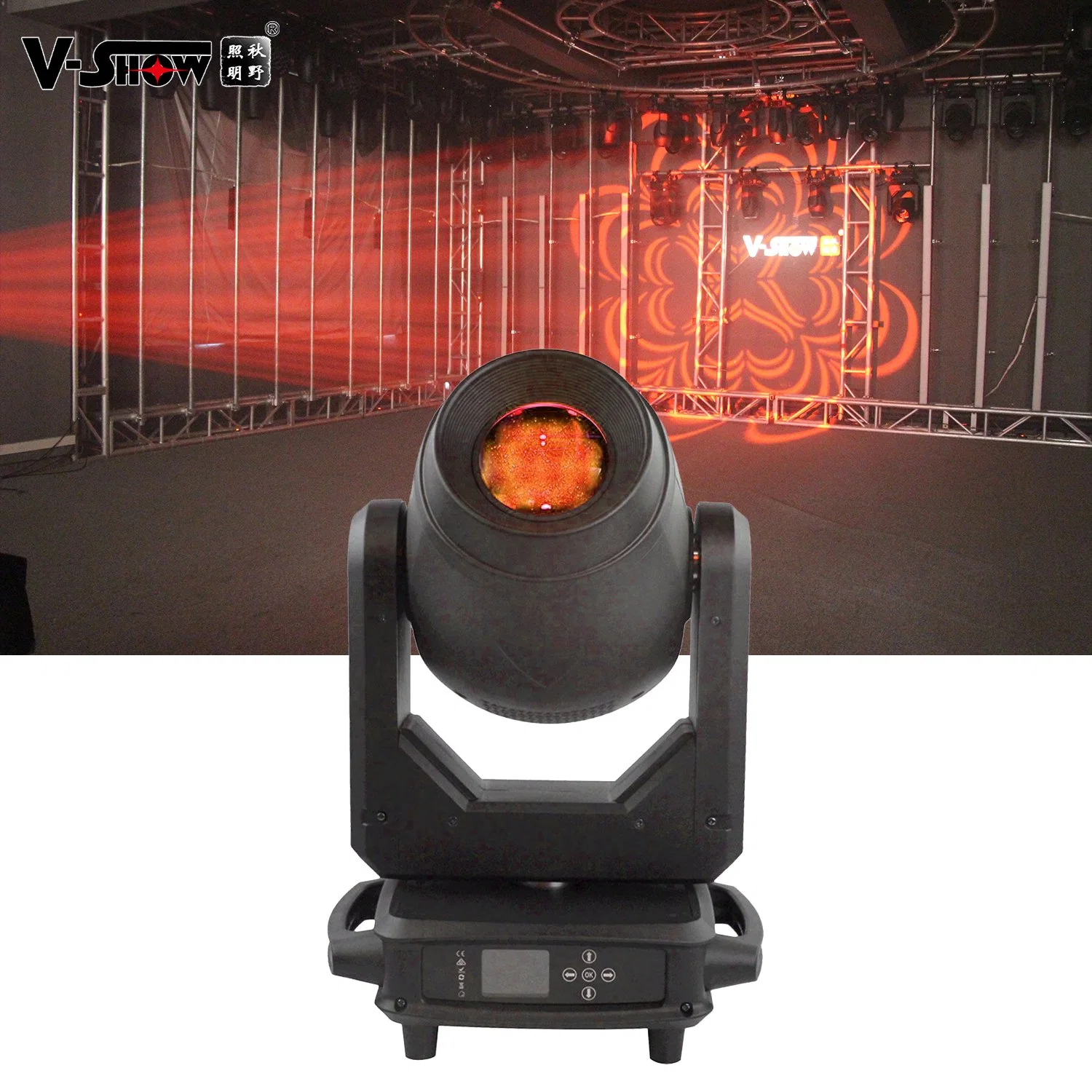 V-Show S716 2PCS with Case Goku Zoom Moving Head Stage Light Beam Spot Wash LED Moving Head Disco DJ Lights