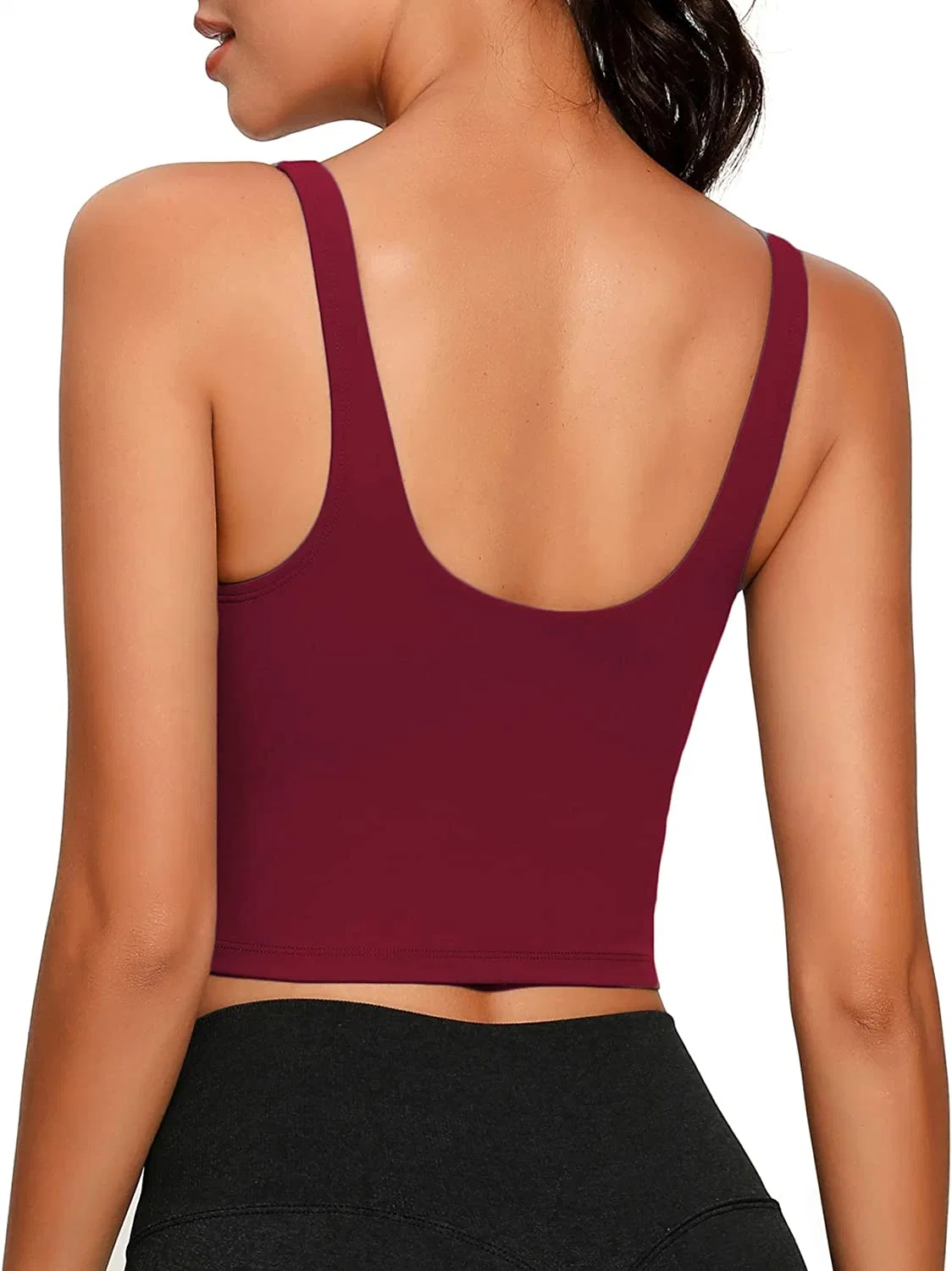 Premium Custom Damen Sport-Bh-Bekleidung Lang Geschnittenes Crop Tanktop Gepolsterte Workout Running Yoga Bekleidung Bekleidung Verfügbar Custom Design Logo Für Herstellerpreis