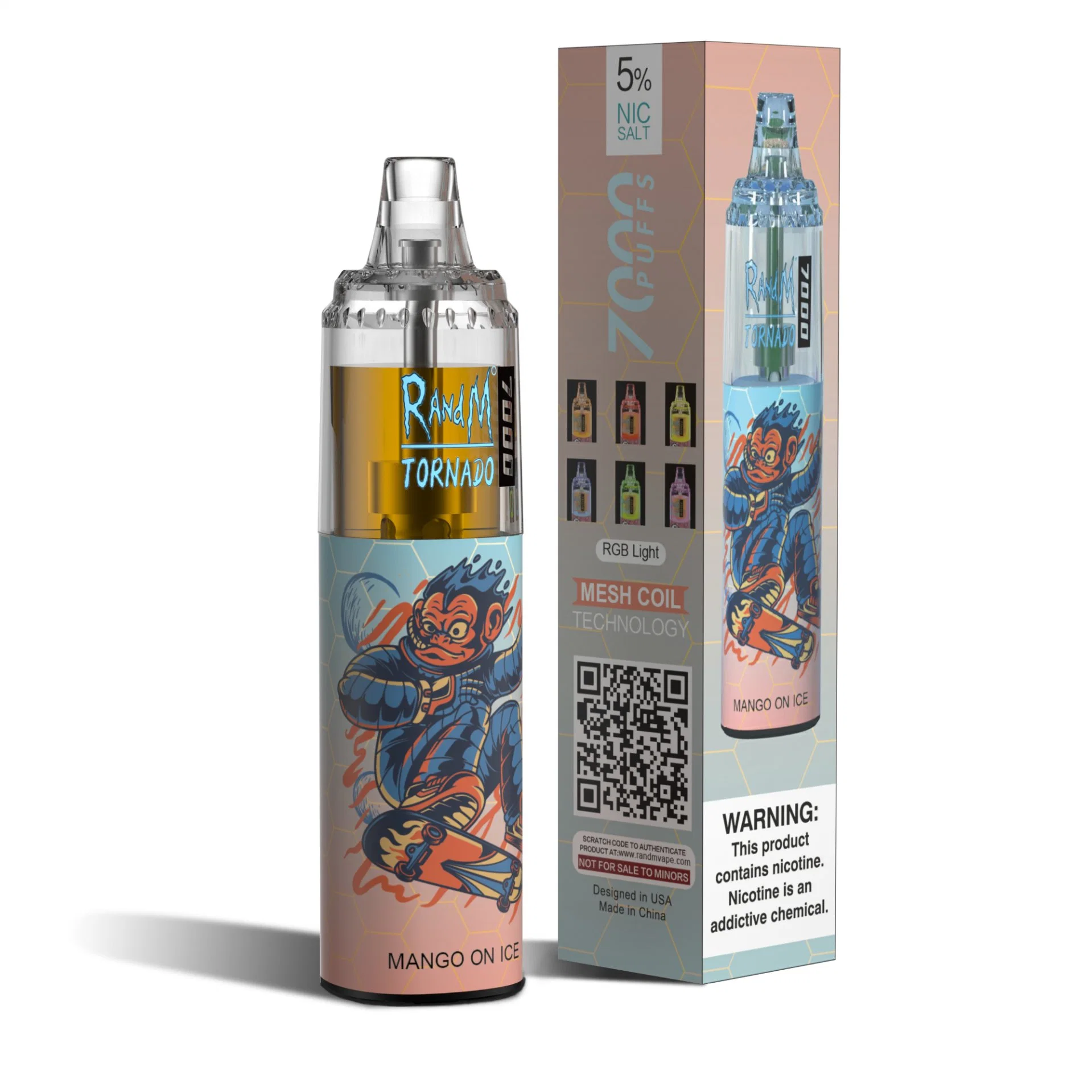 Recomendación de Vape Randm altamente desechables Tornado 7000 inhalaciones con sabor 56 Pod