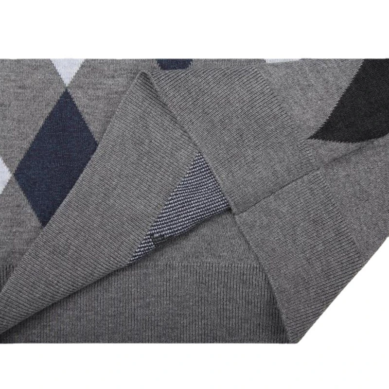 Мода марки Argyle свитер майка для мужская Pullovers Клетчатую тонкий установите перемычки трикотажные Майка контрастный цвет поверхности повседневная одежда мужчин