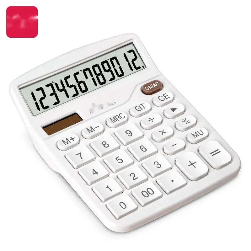 Calculadora de secretária de 12 bits com ecrã grande e dupla potência Calculadora
