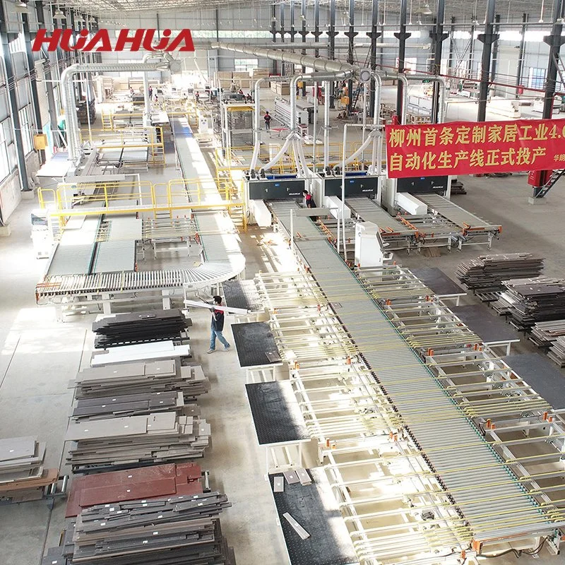 Foshan China Customized Smart Full Automatic Woodworking Panel Furniture Production Line with Cutting Edge Banding Drilling