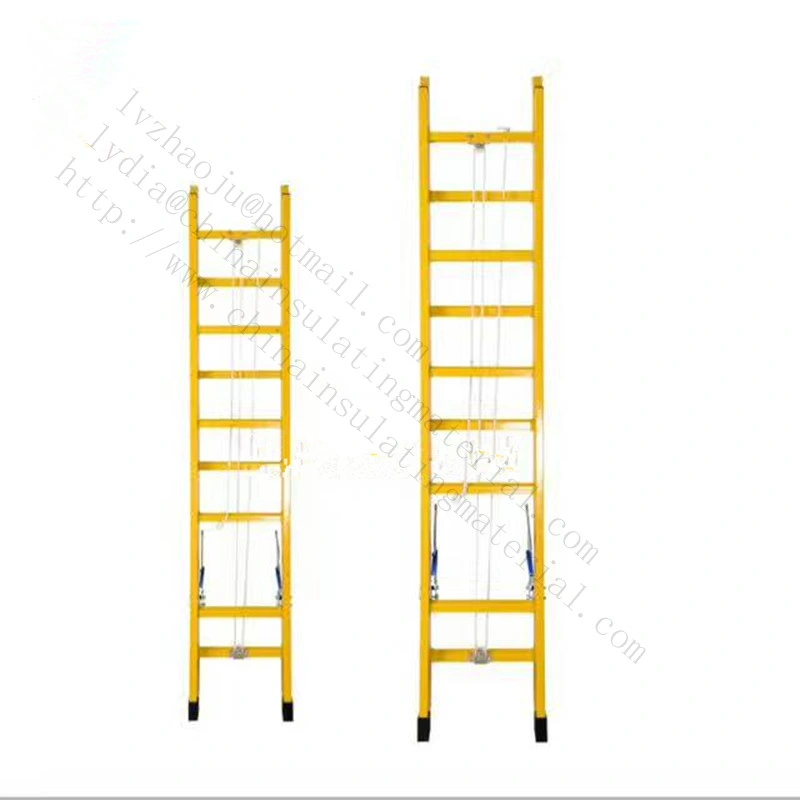 FRP Fiberglass Reinforced Plastic Insulating Extension Ladder with Aluminum Steps