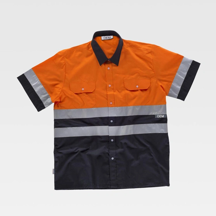 Hi-Vis Combined Short Sleeve Workwear T Shirt with Reflective Tapes