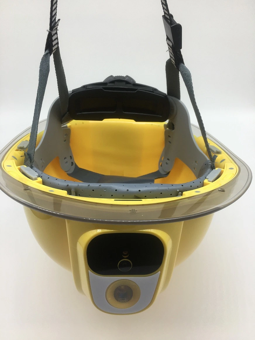 Safety Helmet with Cameras 4G WiFi 10 Meters Night Version for Engineering Construction