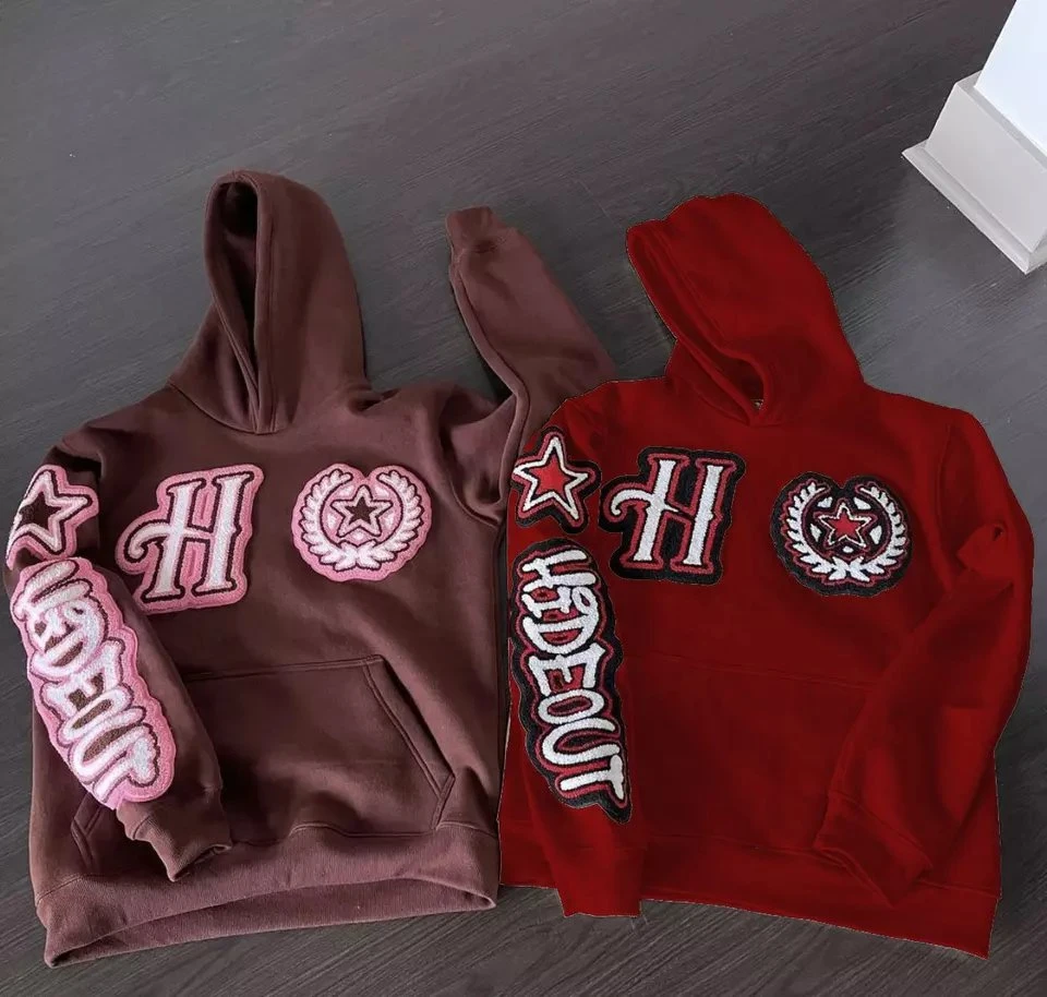 Heavyweight Cotton Fleece Casual Street Sudadera con capucha de Chenille personalizada con bordado Logotipo Hoodies