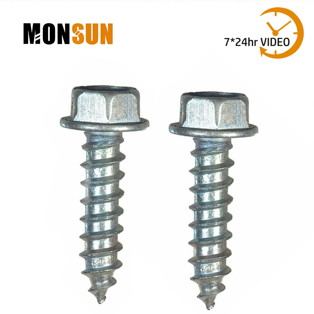 Carbon Steel Hexagon Head with Flange Self Tapping Screw for Matel