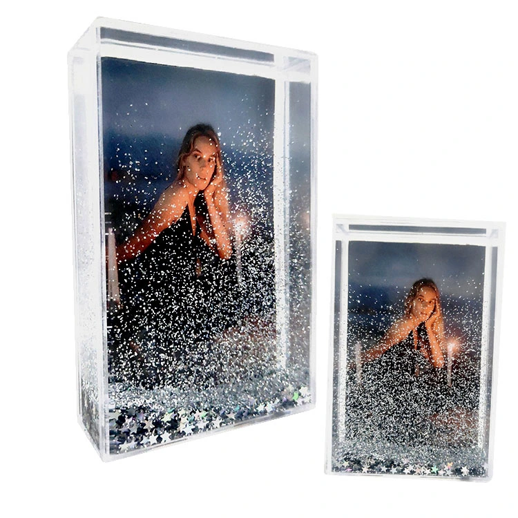 Alto transparente PS 2*3 pulgadas Marco de fotos Photo Blox Glitter Instax Mini Imagen