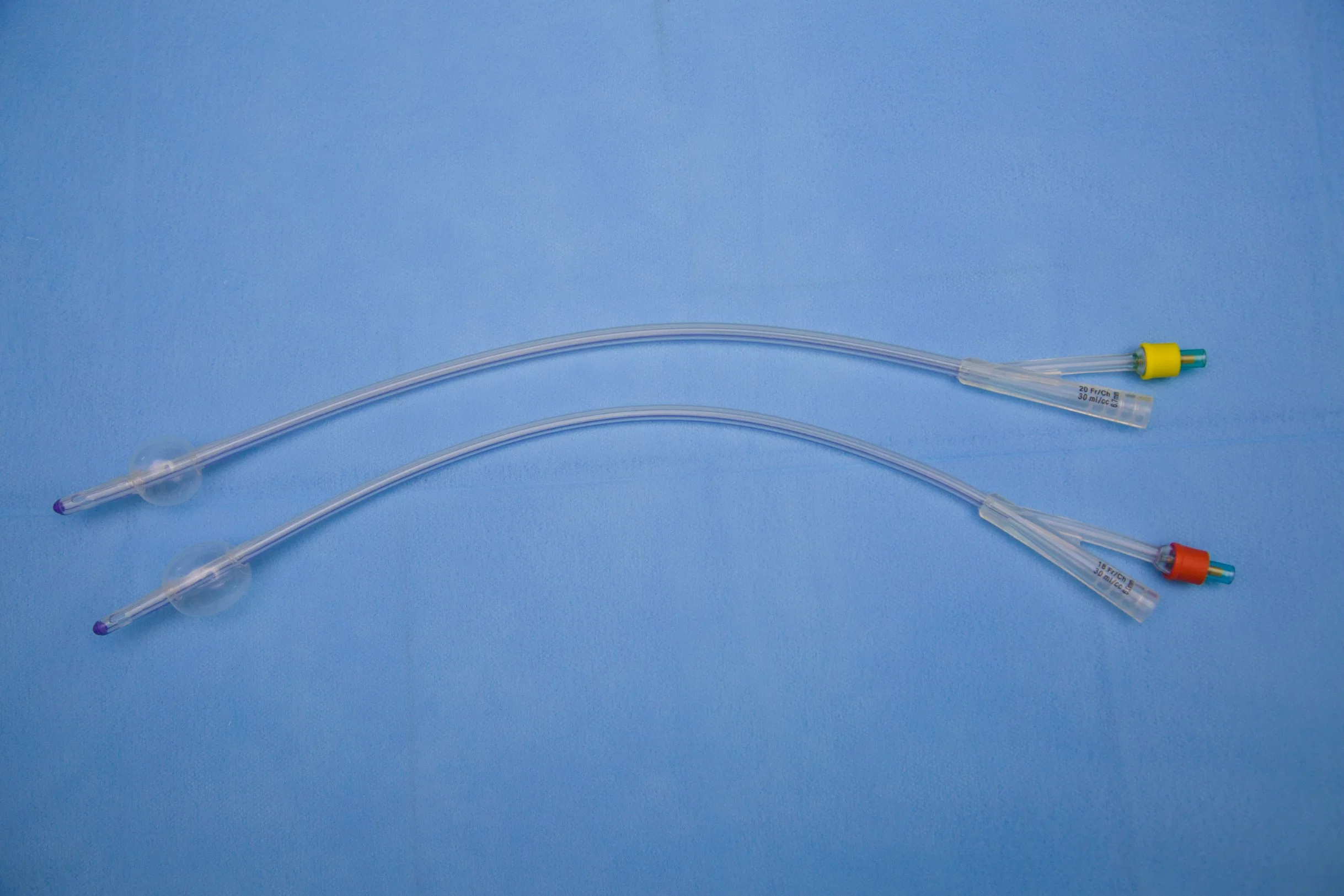 Hot Sale F12-F24 Single Packed Silicone Foley Catheter