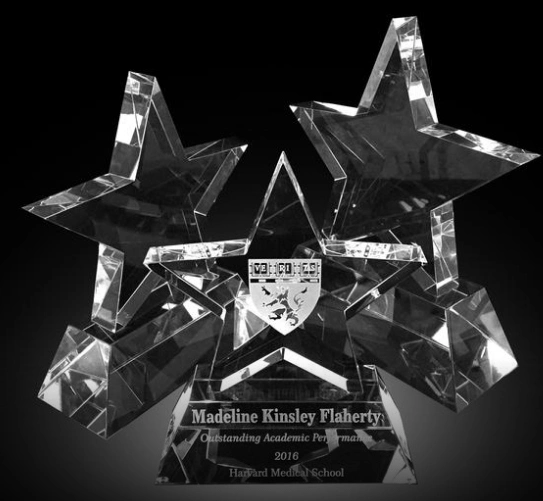 Simple Star Crystal Glass Trophy