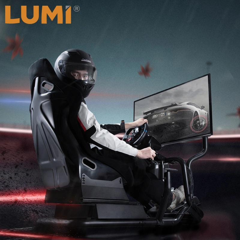 Fabricación Manufatuing Juego de Video de coche personalizado PC Driving Racing Simulator Cabina con asiento para Logitech Fanatec Thrustmaster