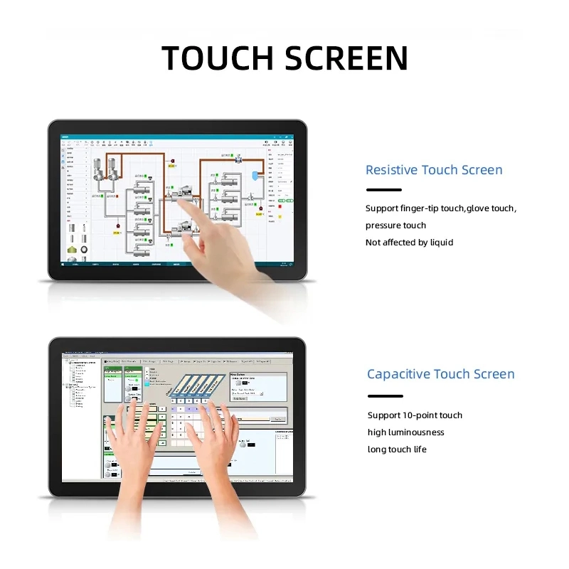 Mall Size 7-Inch LCD Monitor 1024 * 600 Industrial Machinery Equipment Capacitance Touch Display