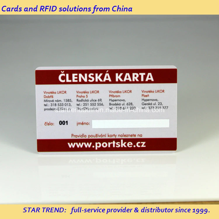 Cmyk Preprinted Plastic Magnetic Card Cr80 Standard Size for Loyalty Card