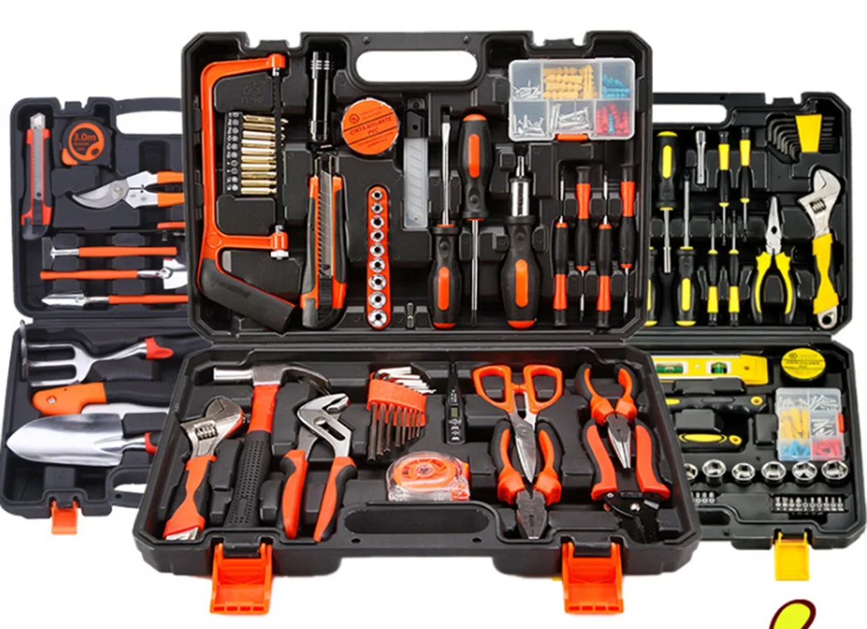 Conjunto de ferramentas manuais de hardware caixa de ferramentas para trabalhos manuais domésticos