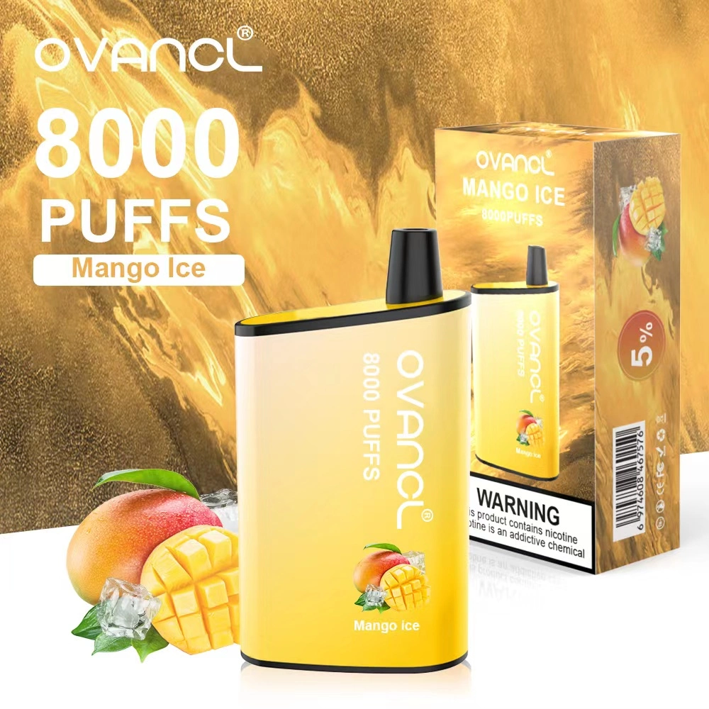 Ovancl 8000 inhalaciones E cigarrillo de la bobina de malla Vape recargable Mod E narguile Shisha pluma Pluma Vape desechables Mayorista/Proveedor de cigarrillos eléctricos