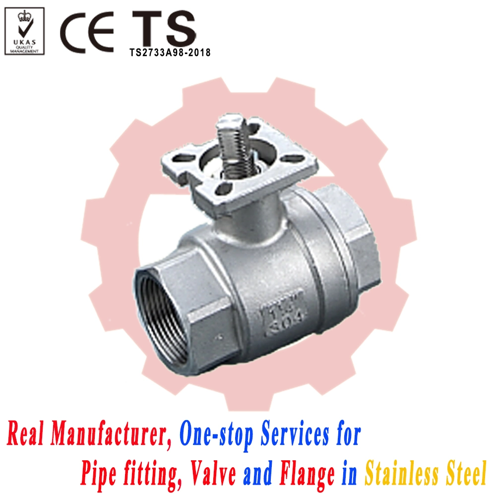 ASME B16.34 Stainless Steel 3 Way Thread Ball Valve