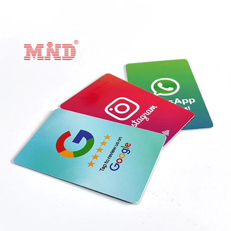 Custom Printing RFID NFC Google Reviews Card Social Media Digital Business Card