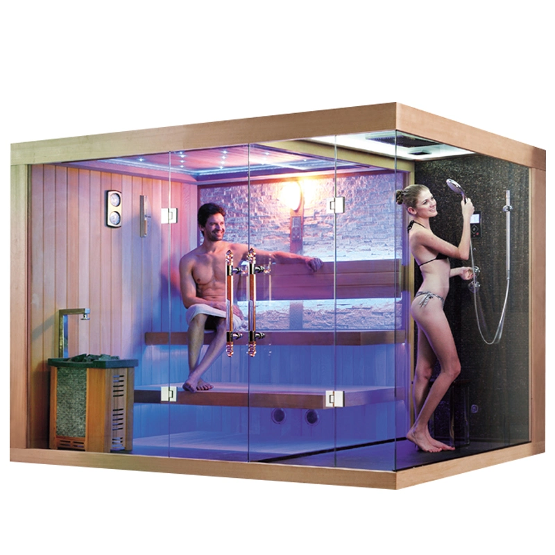 High quality/High cost performance  Modern Dry and Wet Steam Sauna Shower Room