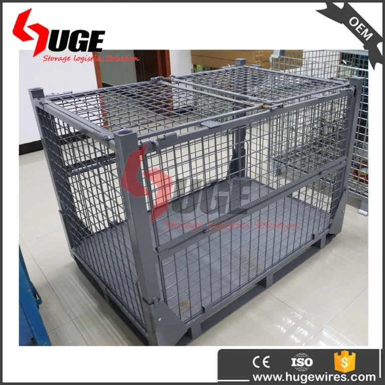 Huge Metalic Wire Mesh Rack Container Material Warehouse Logistics Equipment