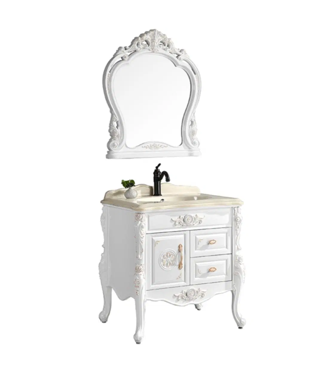 Bathroom Cabinet Vanity Euro Classic French Style Sink Solid Wood Bathroom Cabinet Vanity